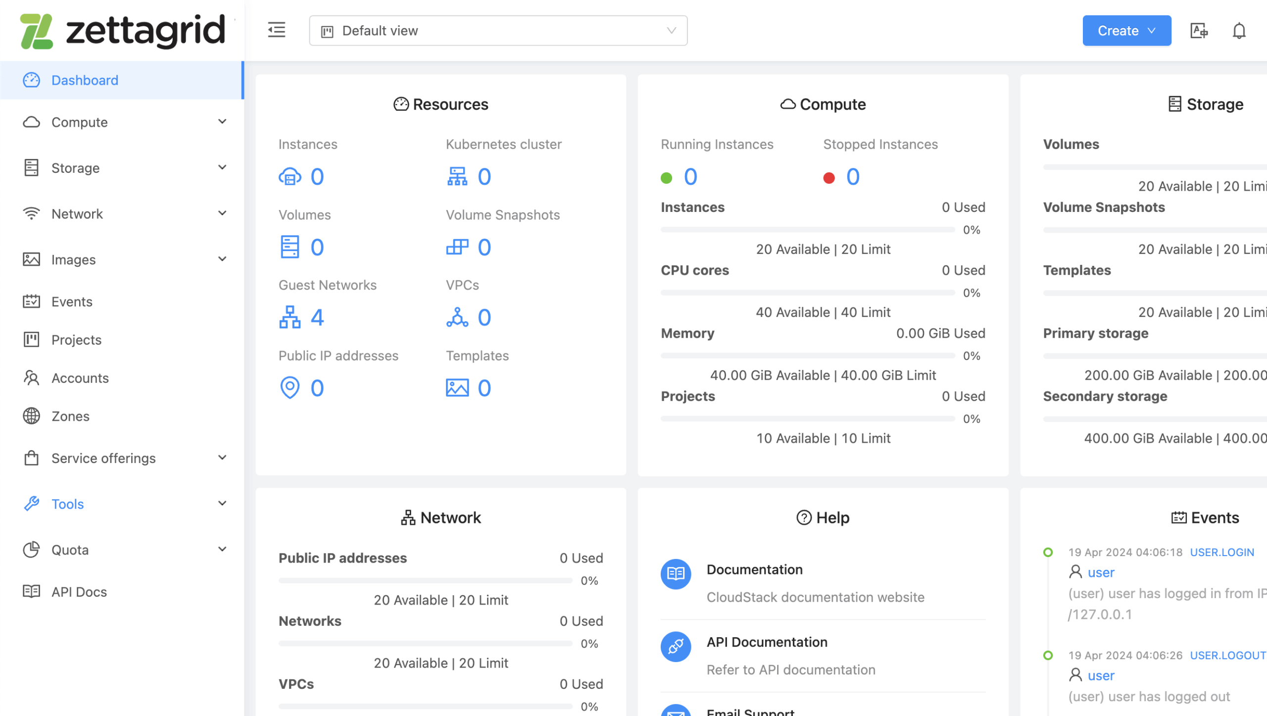 CloudStack Interface