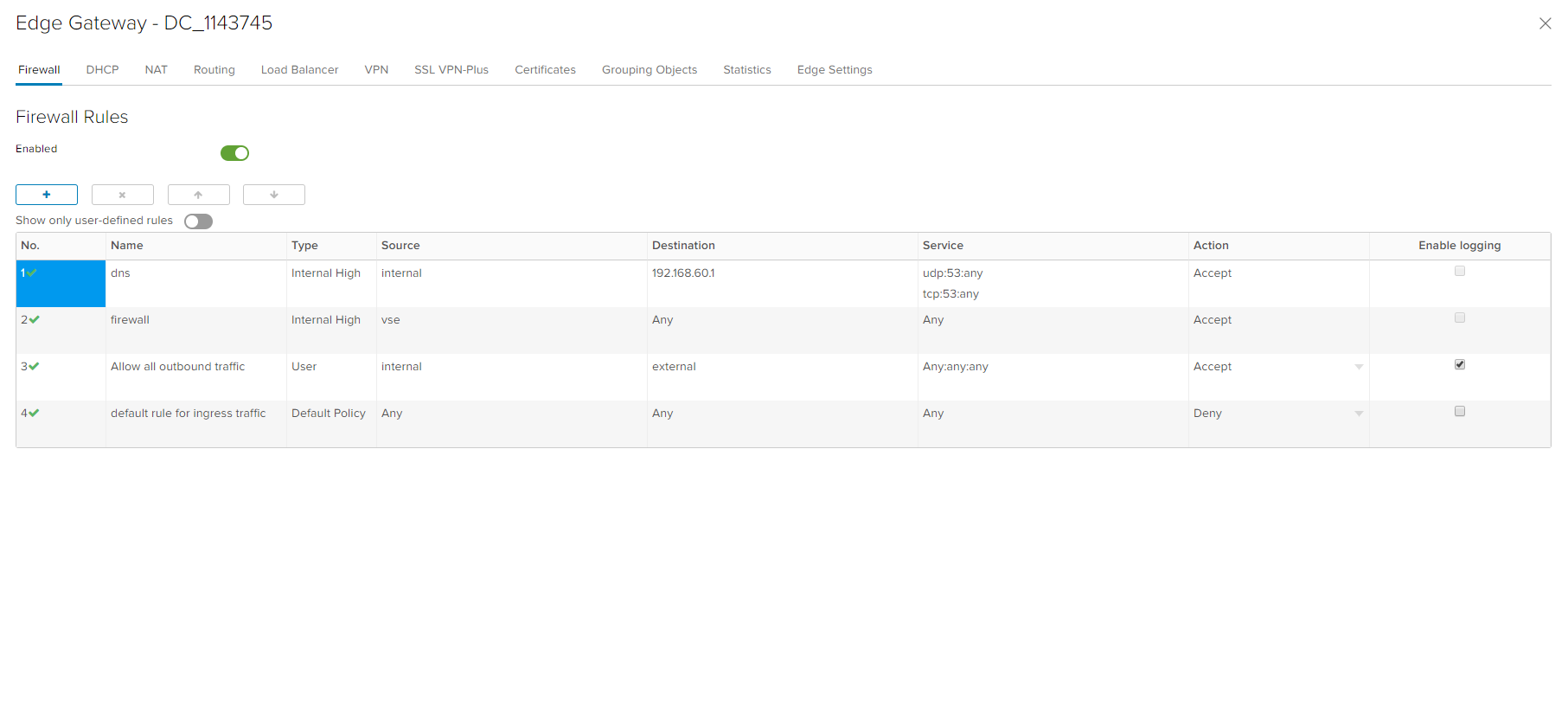 VDC Edge Settings - Zettagrid